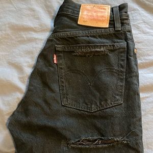 Levi’s 501 Crop Distressed Jeans